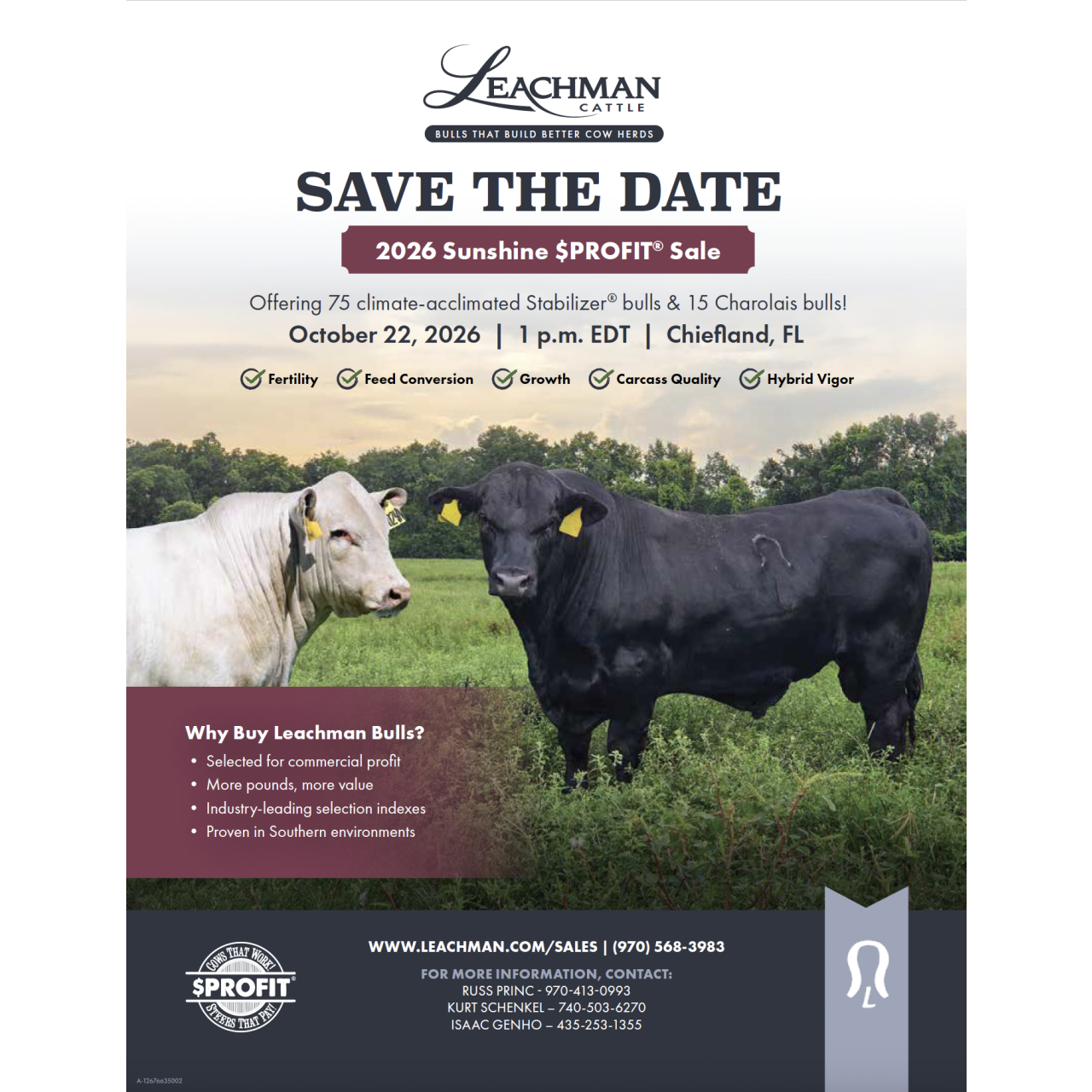 Leachman Cattle 2026 Sunshine $PROFIT® Sale