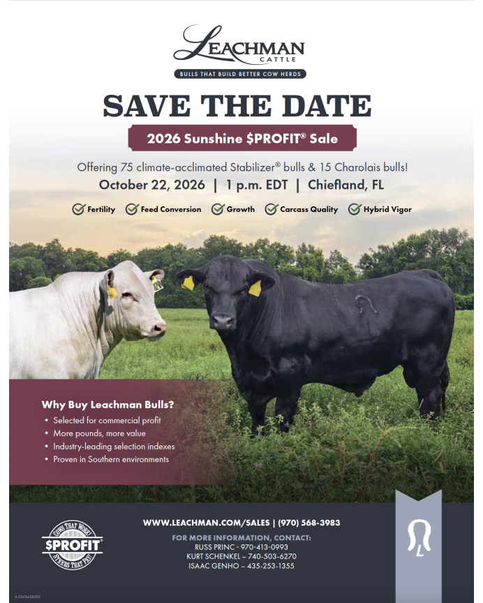 Leachman Cattle 2026 Sunshine $PROFIT® Sale